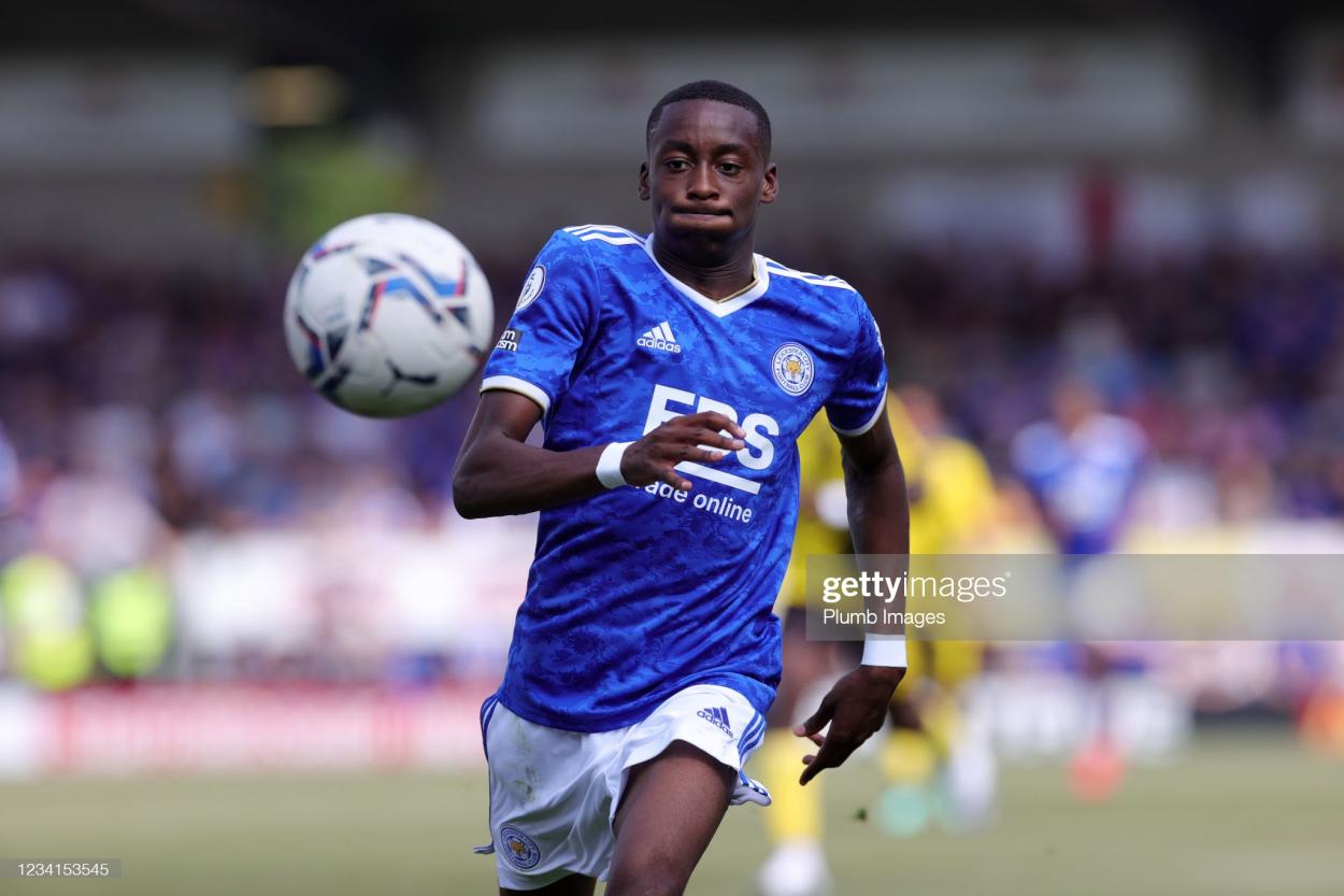 Tawanda Maswanhise chases down the ball against Burton Albion | Credit: Plumb Images | Getty Images