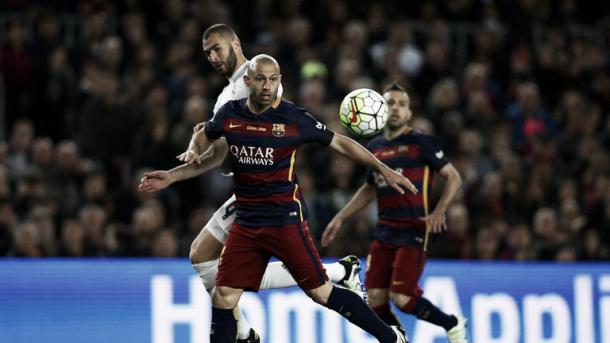 Above: Barcelona's Javier Mascherano has also been linked with a move to Italian club Juventus | Photo: Sky Sports 