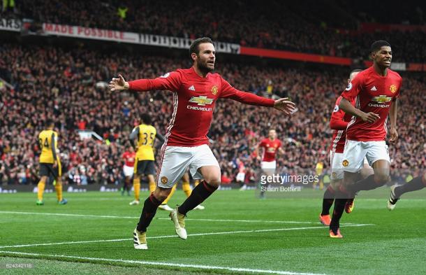 Juan Mata took his goal well. | Photo: Getty Images/Shuan Botterill