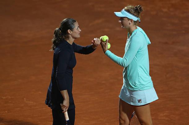 Monica Niculescu and Irina-Camelia Begu, who will both be in action, playing doubles at the Internazionali BNL d'Italia (Getty/Matthew Lewis)