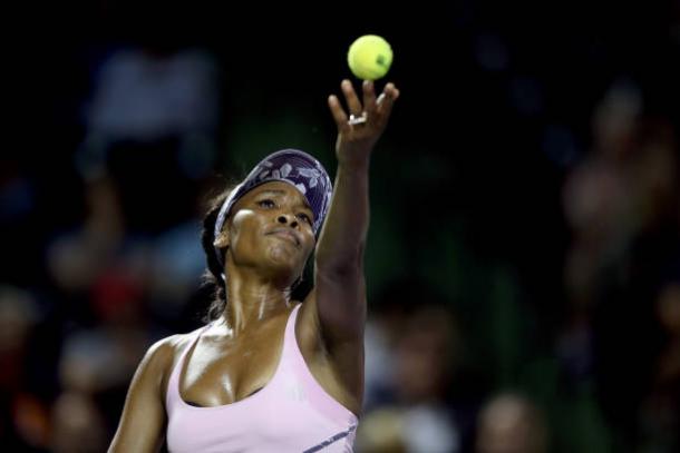 Venus Williams, in action against Svetlana Kuznetsova, will need to serve well (Getty/Matthew Stockman)