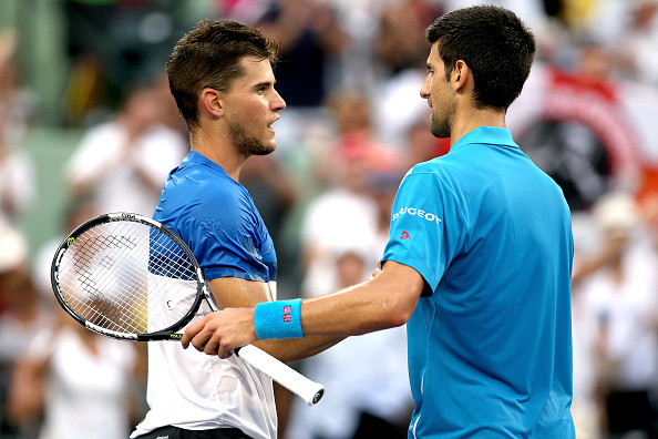 The 28-year old Serbian claimed his second victory over the 22-year old Austrian. Credit: Matthew Stockman/Getty Images