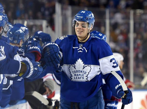 Auston Matthews is already the face of the Toronto Maple Leafs thanks to performances like this one the 2017 Winter Classic. Photo: Dan Hamilton/USA Today Sports