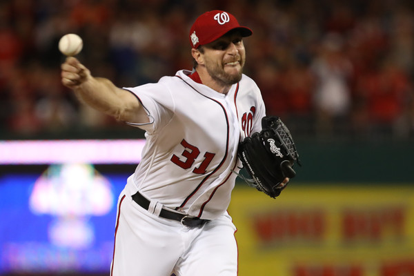 Max Scherzer #31 of the Washington Nationals. |Oct. 11, 2017 - Source: Win McNamee/Getty Images North America|