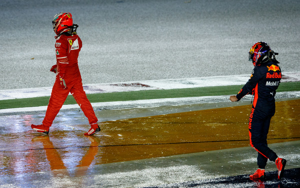 Max Verstappen y Sebastian Vettel en Singapur. Fuente: Getty Images