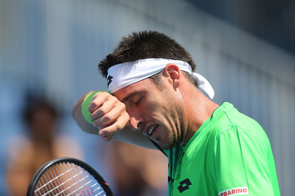 Leonardo Mayer during his first round loss at the Australian Open. Photo: Pat Scala/Getty Images