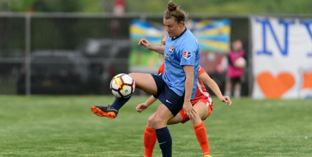 Savannah McCaskill has had a solid start to her rookie season | Source: skybluefc.com