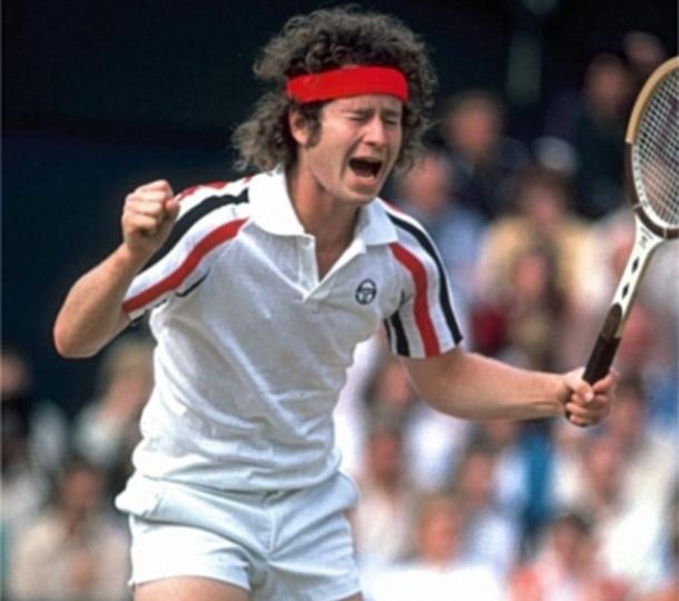 John McEnroe throws a tantrum at Wimbledon. Photo: Getty Images