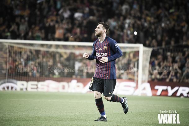 Messi pone por delante al Barcelona antre el Girona | Foto: Noelia Déniz - VAVEL