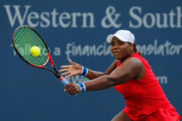 Taylor Townsend in action at the Western and Southern Open (Getty/Michael Reaves)