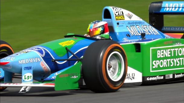 Mick Schumache pilotando a Benetton do primeiro título de seu pai (Foto: Divulgação/F1)