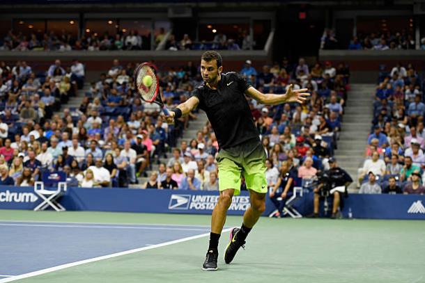 Dimitrov during his fourth round loss to Andy Murray last year (Getty/Mike Hewitt)