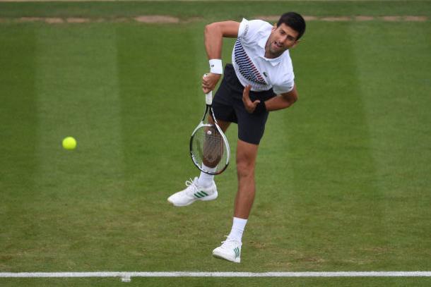 Novak Djokovic was briefly in action against Vasek Pospisil today (Getty/Mike Hewitt)