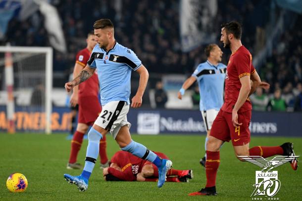 Milinkovic-Savic in azione | Foto: Twitter @OfficialSSLazio