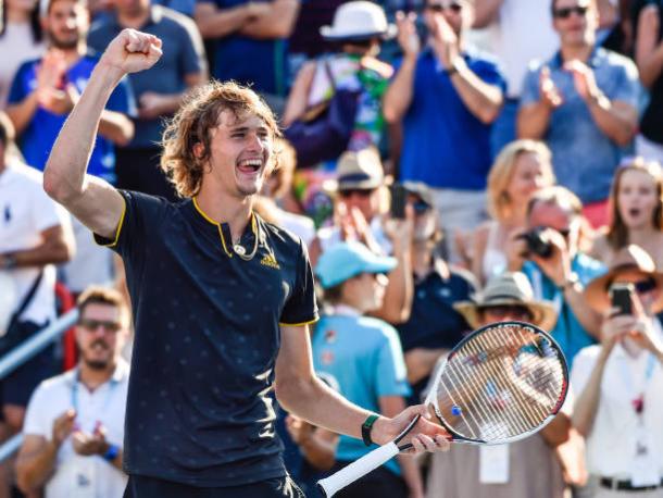 Zverev celebrates winning the Rogers Cup earlier this month (Getty/Minas Panagiotakis)