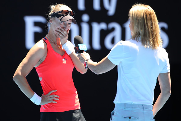 Mirjana Lucic-Baroni was in tears during her post-match on-court interview | Photo: Cameron Spencer/Getty Images AsiaPac