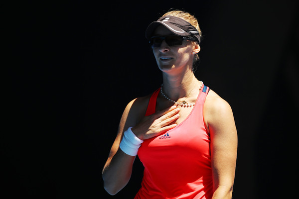 Mirjana Lucic-Baroni looks at her box in disbelief after match point | Photo: Cameron Spencer/Getty Images AsiaPac