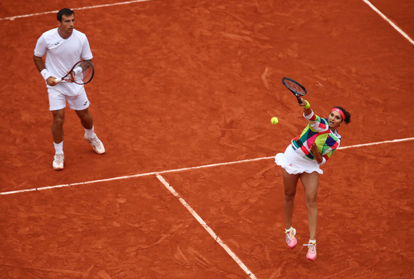Dodig y Mirza en Roland Garros 2016. Foto: zimbio