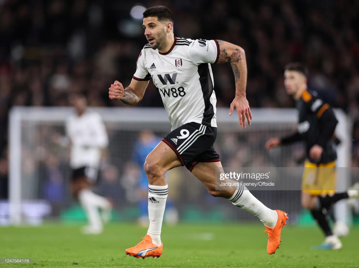 Mitrovic in action against Leeds - (Photo by Jacques Feeney/Offside/Offside via Getty Images)