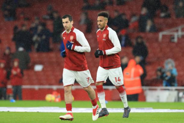 Mkhitaryan e Aubameyang são as mais novas esperanças dos Gunners (Foto: Shaun Brooks/Action Plus via Getty Images)