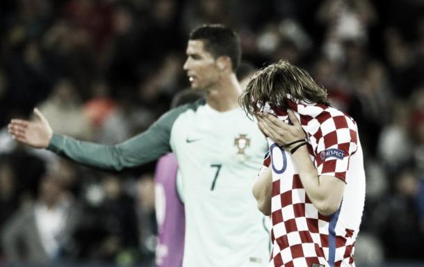 Above: Luka Modric upset after Croatia's 1-0 defeat to Portugal | Photo: Getty Images 