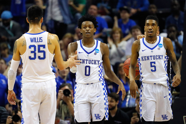 Weighing 200 pounds, Monk's lanky frame could damper his transition into the NBA. Credit: Kevin C. Cox/Getty Images North America