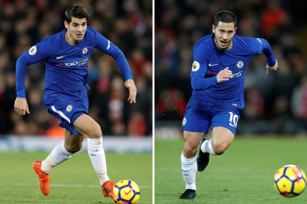 Morata y Hazard llegan intratables | Foto: Premier League.