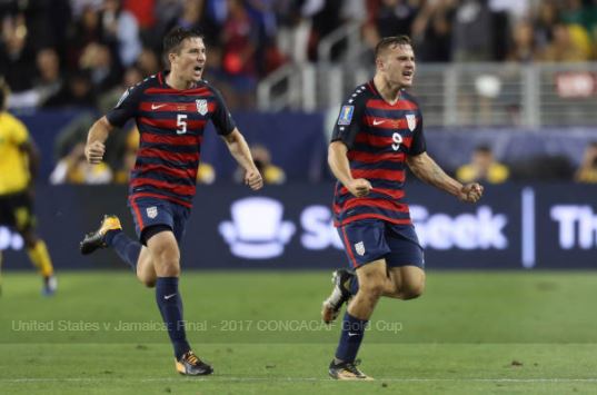 Jordan Morris (right) celebrates after scoring the game-winning goal | Source: Omar Vega - Getty Images