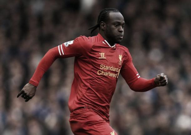 Moses jugando con la camiseta del Liverpool. Foto: Getty Images.
