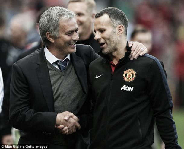 Above: New Manchester United manager Jose Mourinho with Ryan Giggs | Photo: Man Utd via Getty Images