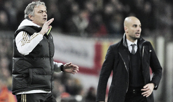 Jose Mourinho will be hoping to come out on top in Manchester. Photo : Express