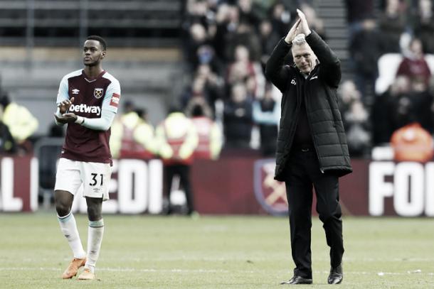 Moyes en el último partido en el Estadio Olímpico de Londres. Foto: West Ham.