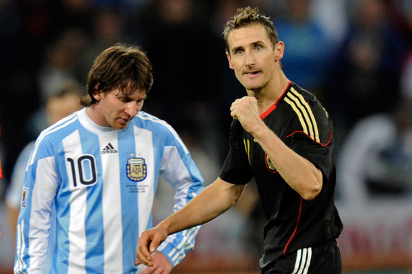 El partido de Alemania ante Argentina en 2010 fue un precendente en la historia de Löw. // (Foto de bbc.uk)
