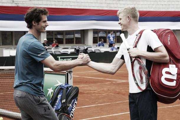 Murray is still in Belgrade to support the team (Picture from Davis Cup)