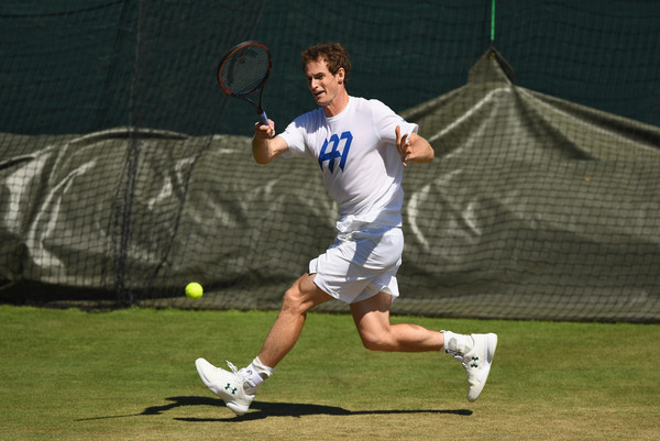 The two-time Wimbledon champion has practised ahead of his title defence, and will be under pressure to do well at his home Slam (Photo by Shaun Botterill / Getty)