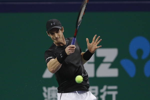 Murray crushes a forehand during his semifinal win. Photo: Lintao Zhang/Getty Images