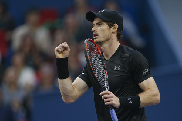 Andy Murray pumps his fist during his Shanghai final victory. Photo: Lintao Zhang/Getty Images