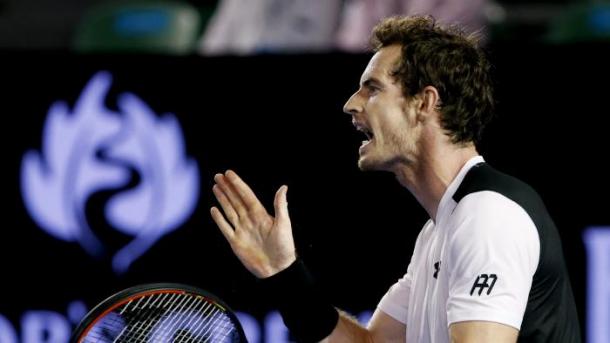 Murray shows some frustration during the 2016 Australian Open. Photo: AP