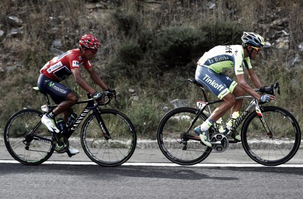 Alberto Contador y Nairo Quintana pusieron la carrera patas arriba | Fotografía: Movistar Team