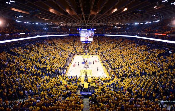 El Oracle Arena verá colgado de su techo un nuevo banderín de campeonato (Foto: oraclearena.com)