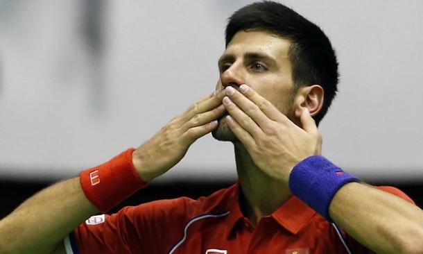 Novak Djokovic acknowledges the crowd after his Davis Cup heroics (Photo: AP)