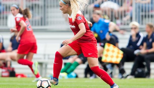 Line Sigvardsen Jensen will want to start as many games as possible for Denmark this summer | Source: washingtonspirit.com