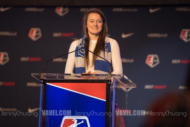 Lavelle at the 2017 NWSL Draft | Source: Jenny Chuang/VAVEL