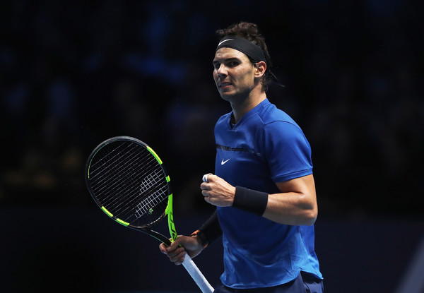 Rafael Nadal has a chance to make up ground should he improve on his one-loss showing at the ATP Finals. Photo: Julian Finney/Getty Images