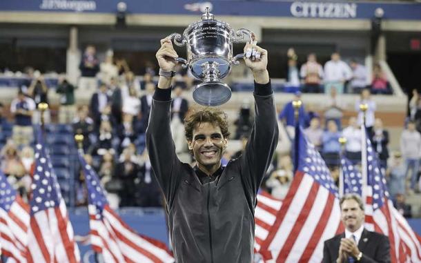 Rafael Nadal victorious at the 2013 US Open. Photo: AP