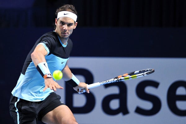 Nadal in Basel last October, where his comeback began. Photo: Harold Cunnigham/Getty Images