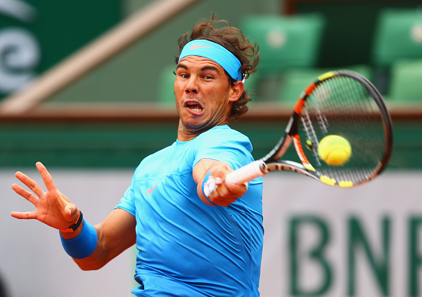 Nadal crushes a forehand at the 2015 French Open. Photo: Clive Mason/Getty Images