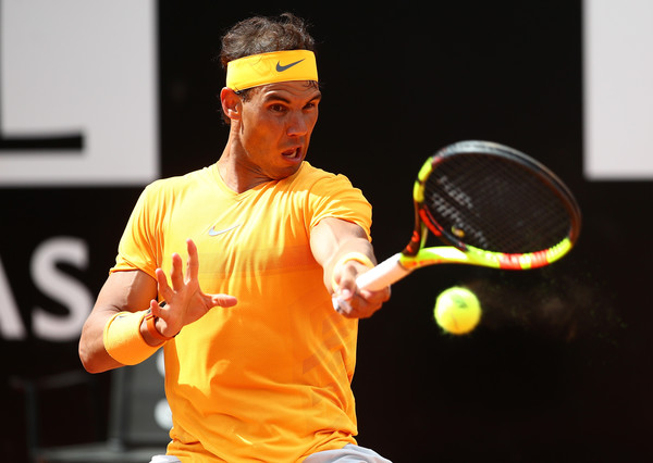 Rafael Nadal used his big forehand to devastating effect on Thursday. Photo: Dean Mouhtaropoulos/Getty Images