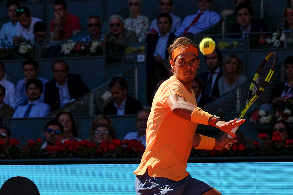 Rafael Nadal tees up a forehand during his second round win. Photo: Oscar Gonzalez/NurPhoto via Getty Images