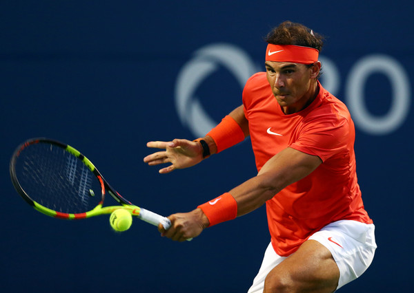 Nadal had to spend a lot of the matching defending a barrage from Wawrinka. Photo: Getty Images